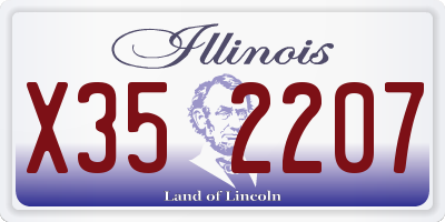 IL license plate X352207