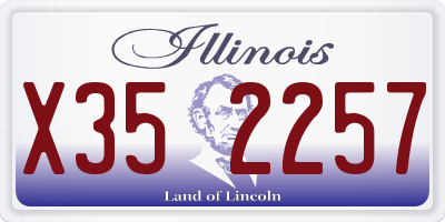 IL license plate X352257