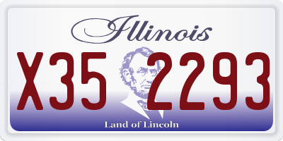 IL license plate X352293