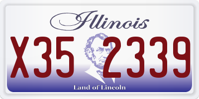 IL license plate X352339