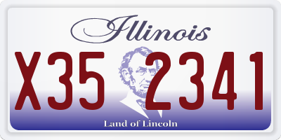 IL license plate X352341