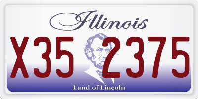 IL license plate X352375