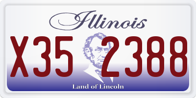 IL license plate X352388