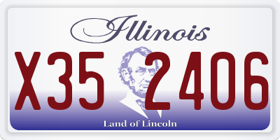IL license plate X352406