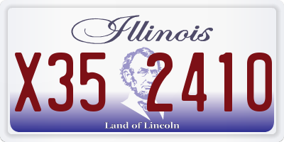 IL license plate X352410