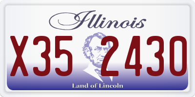 IL license plate X352430