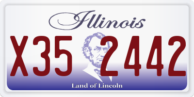 IL license plate X352442
