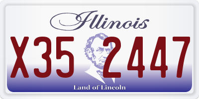 IL license plate X352447
