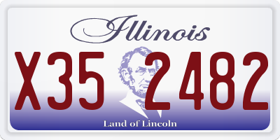 IL license plate X352482