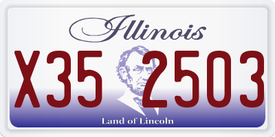 IL license plate X352503