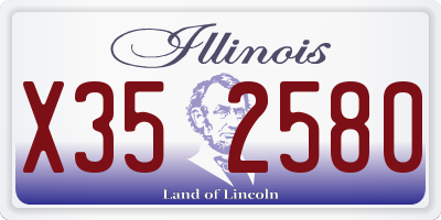 IL license plate X352580