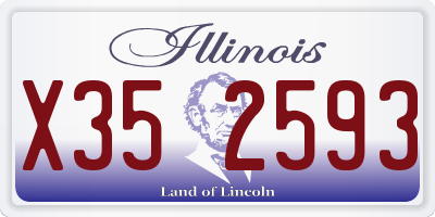 IL license plate X352593