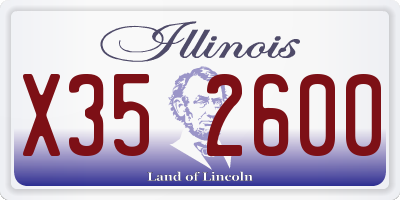 IL license plate X352600