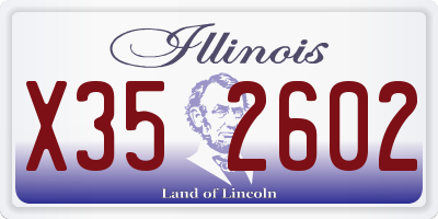 IL license plate X352602
