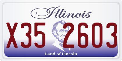IL license plate X352603