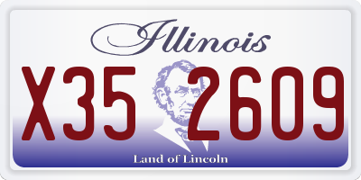 IL license plate X352609