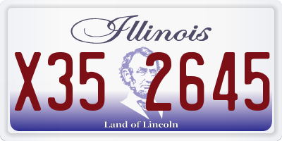 IL license plate X352645