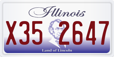 IL license plate X352647