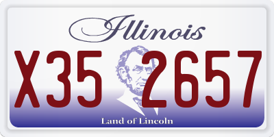 IL license plate X352657
