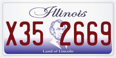 IL license plate X352669