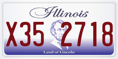IL license plate X352718
