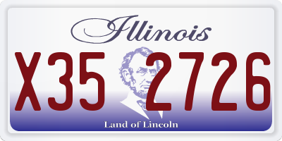 IL license plate X352726
