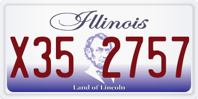 IL license plate X352757