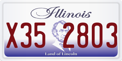 IL license plate X352803