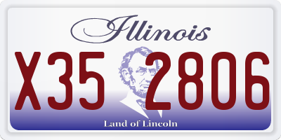IL license plate X352806