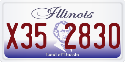 IL license plate X352830