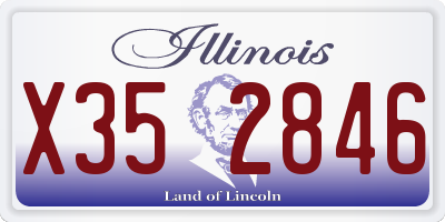 IL license plate X352846