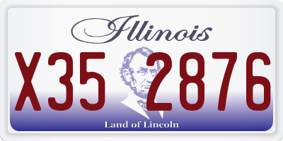 IL license plate X352876