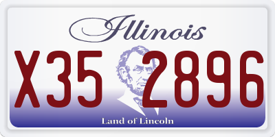 IL license plate X352896