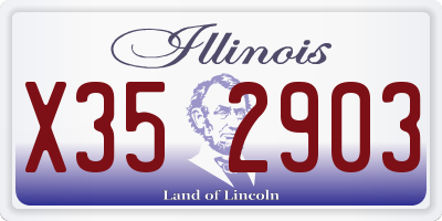 IL license plate X352903