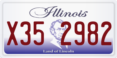 IL license plate X352982