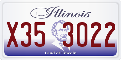 IL license plate X353022