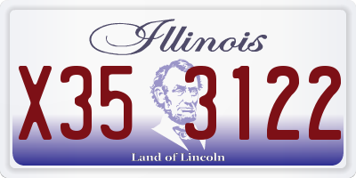 IL license plate X353122