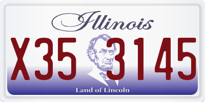 IL license plate X353145