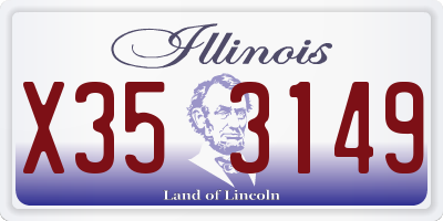 IL license plate X353149
