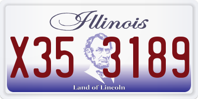 IL license plate X353189