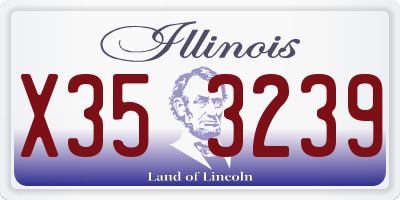 IL license plate X353239