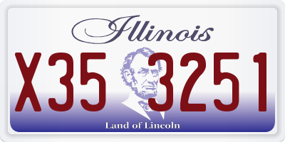 IL license plate X353251