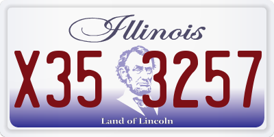 IL license plate X353257