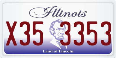 IL license plate X353353