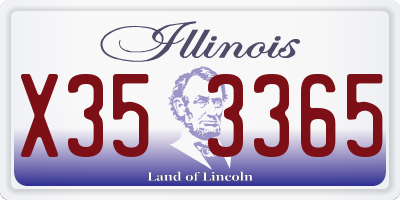 IL license plate X353365