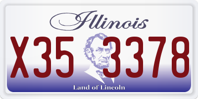 IL license plate X353378