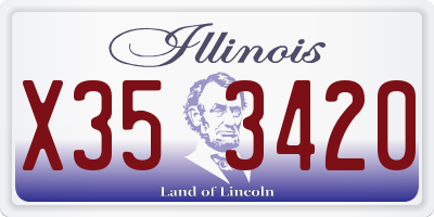 IL license plate X353420