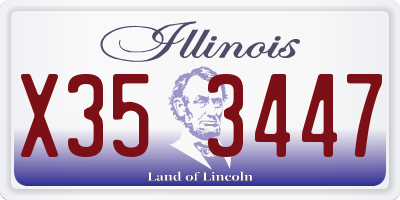 IL license plate X353447