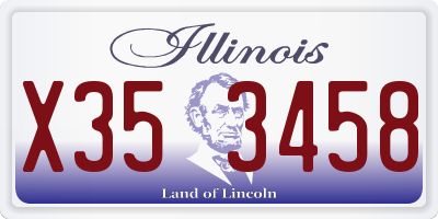 IL license plate X353458