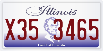 IL license plate X353465